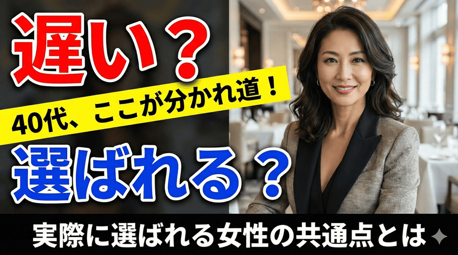 40代でパパ活は遅い？実際に選ばれる女性の共通点とは